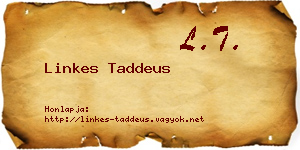 Linkes Taddeus névjegykártya