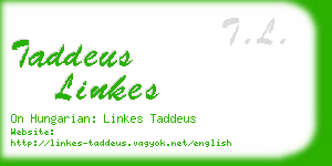 taddeus linkes business card